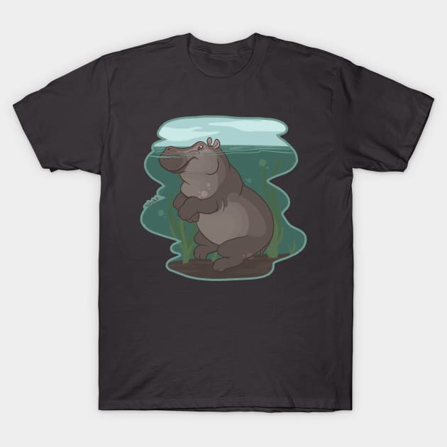 Hippo Float T-Shirt by TaksArt